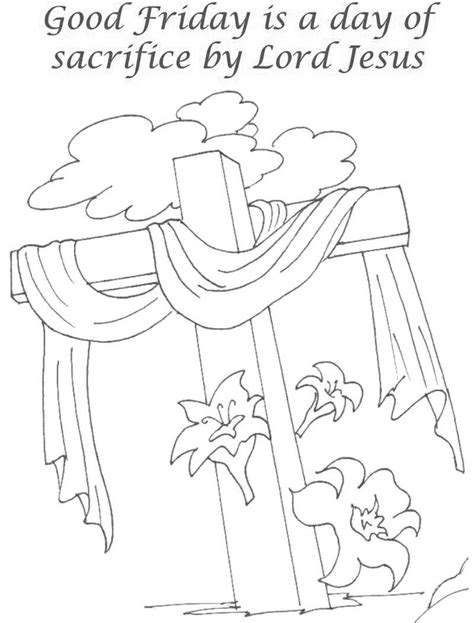 good friday coloring page for kids